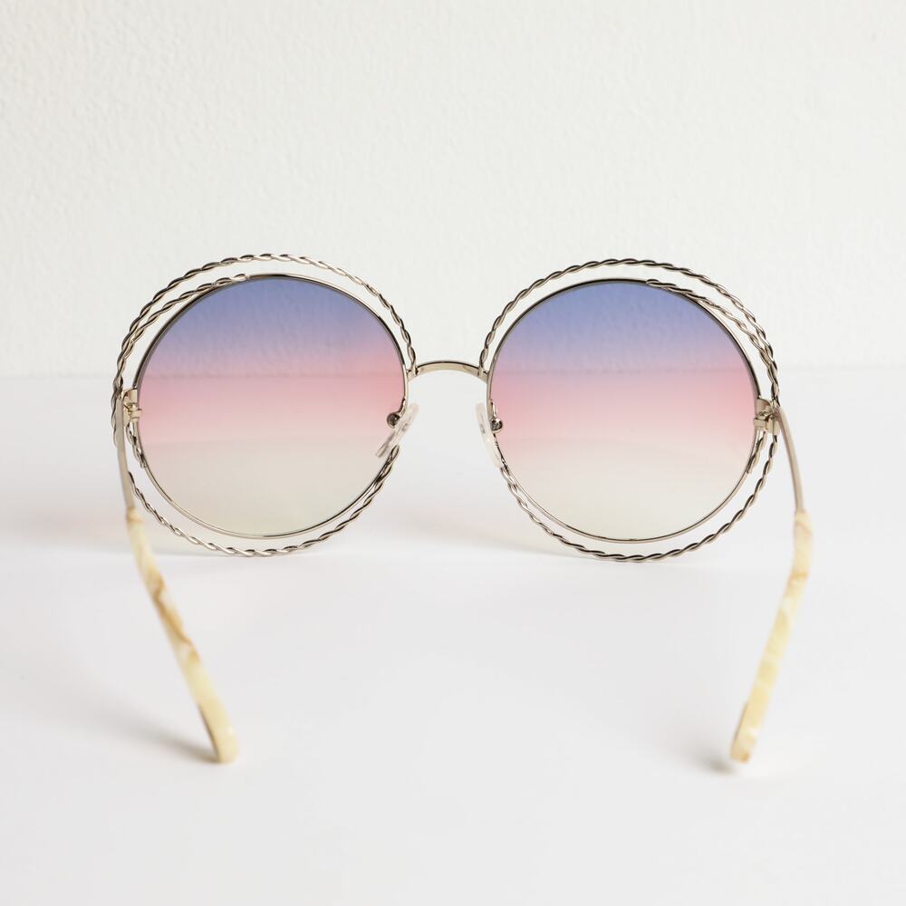 CHLOÉ Carlina Torsade Oversized Round Sunglasses - Picture 7 of 10